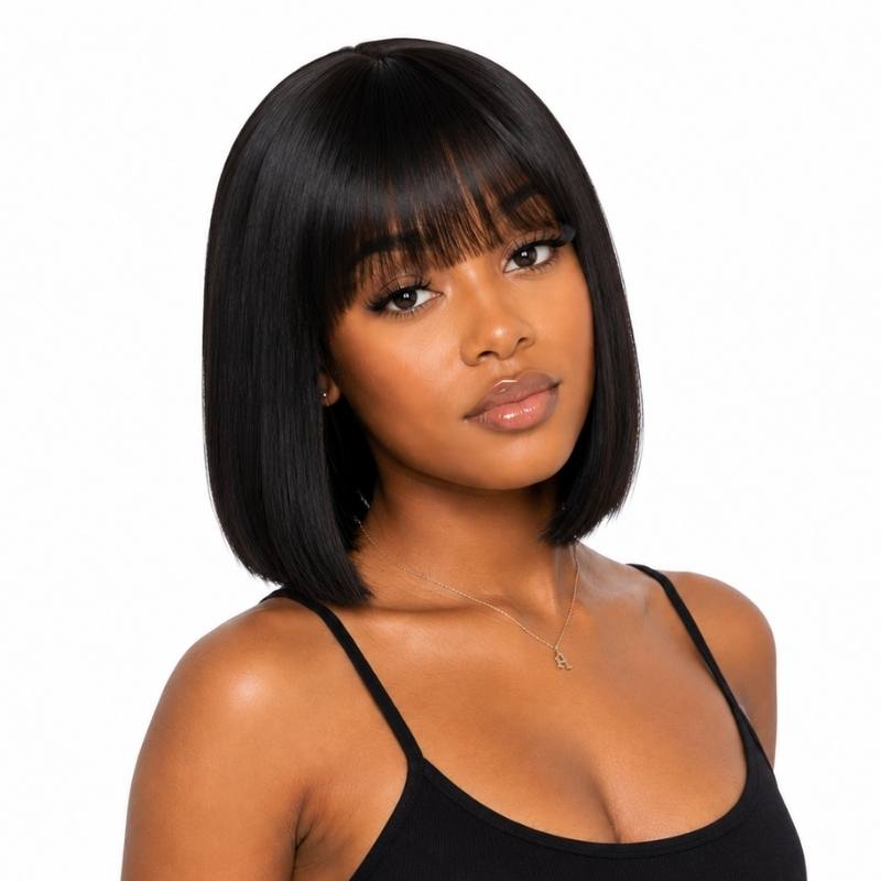 Straight Bang bob Wig