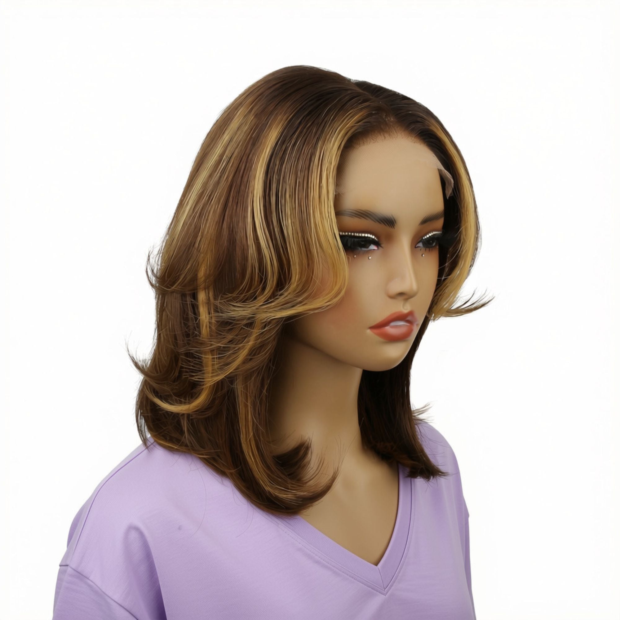 Raw Toffee Flip Glueless 5x5 HD Lace Closure Bob Wig