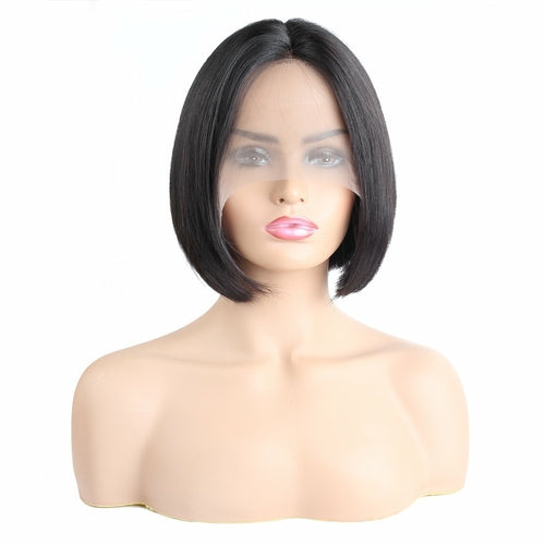Malaysian Hair Silky Straight Short Wig Peruvian Fashion Bob Wigs